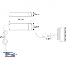 LED-Netzgert NG41,12 V/DC, 10-fach Verteiler, Leistung 75W