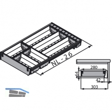 BLUM ORGA-LINE Besteckeinsatz Set ZSI.XXXBI3N, Nennlänge 450 mm