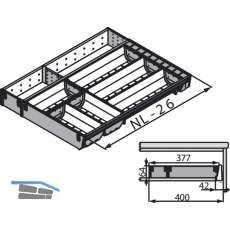 BLUM ORGA-LINE Besteckeinsatz/Facheinteilung Set ZSI.XXXKI4, Nennlnge 450 mm