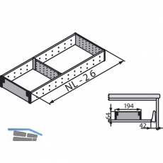 BLUM ORGA-LINE Facheinteilung Set ZSI.XXXFI2N, Nennlnge 550 mm