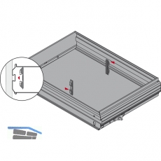 HETTICH SYSTEMA TOP 2000 Orgaclip, Kunststoff Alu-Finish