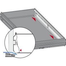 HETTICH SYSTEMA TOP 2000 Orgaline, Auenbreite 736 mm, Stahl schwarz