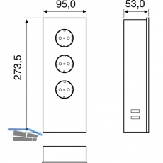 Power Turm G Edelstahl/Glas wei, 3x Schukosteckdose, 2 x USB-Ladebuchse