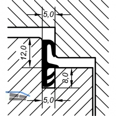 Flgelfalzdichtung EV 4050, Kunststoff mahagoni