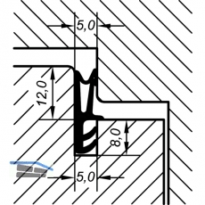 Flgelfalzdichtung EV 4150, Kunststoff wei