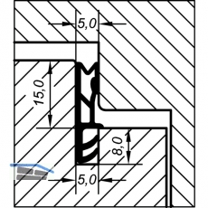 Flgelfalzdichtung EV 5250, Kunststoff wei