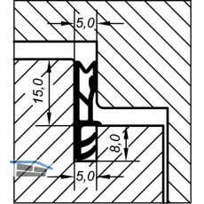 Flgelfalzdichtung EV 5250, Kunststoff anthrazit