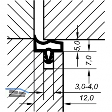 Trdichtung AC 3967 KS, Kunststoff rustikalbraun