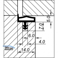 Trdichtung EV 3691, Kunststoff braun