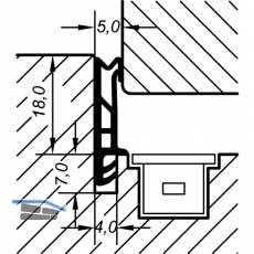 berschlagdichtung ACF 5855, Kunststoff wei