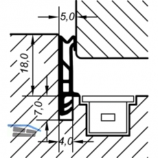 berschlagdichtung ACF 5855, Kunststoff braun