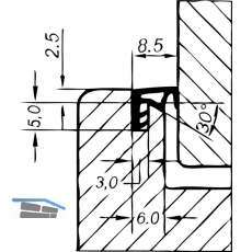 berschlagdichtung ACF 5891, Kunststoff braun