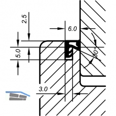berschlagdichtung ACF 6020, Kunststoff schwarz