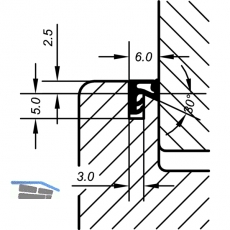 berschlagdichtung ACF 6020, Kunststoff wei