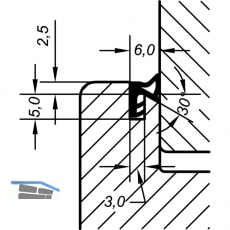 berschlagdichtung AC 5019, Kunststoff wei