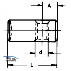 Quergewindebolzen, 15,8, L 12, Abstand 5, fr Verbindungsschraube M6, FE blank