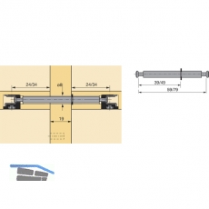 HETTICH RASTEX 15 Doppeldbel, Mittelwand 19, Bohr 8, Spannma 49/30
