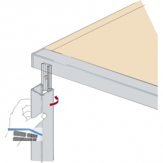 EKU REGAL - B 25 FS Vertikalprofil, Alu, eloxiert, seitlich Aufclipsen, L - 2500