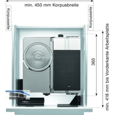 Metall-Einbau-Allesschneider AES 62 SR silbermetallic, rechts