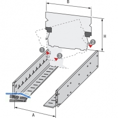 HETTICH SYSTEMA TOP 2000 Schwenksttze, Format A4 quer, Stahl Alu-Finish