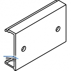 DIVIDO 100 H Clipteil gelocht, fr Holzblende, 9,5 x 29 x 97, Aluminium eloxiert
