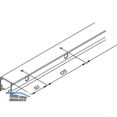EKU DIVIDO 100 Combi-Laufschiene gelocht, Lnge 2500 mm, Aluminium
