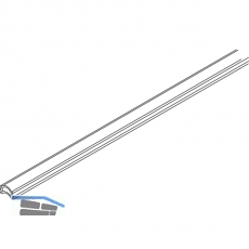 EKU DIVIDO Dichtungsprofil, 17 x 11 mm Kunststoff grau