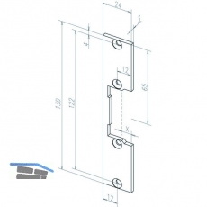 Flachschlieblech kurz KL offen, 68935-01, Edelstahl