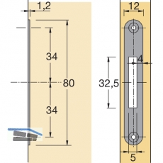 HETTICH PRESTIGE 2000 Schlieblech Typ 8012, Zubehr, 45750