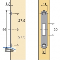 HETTICH PRESTIGE 2000 Schlieblech Typ 6195, 46482