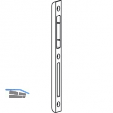 Schlieblech GU-Secury z. Einfrsen verstell. rechts, Falz 4 mm, verzinkt silber