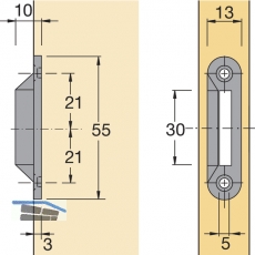 HETTICH PRESTIGE 2000 Schliewinkel Typ 5514, Zubehr, Kunststoff wei, 30123