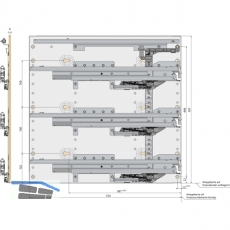 HETTICH SYSTEMA TOP 2000 Schnellmontage-Set Sil Sys, Vollauszug, ET 730, schw.