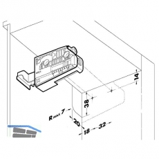 CAMAR Schrankaufhnger 806, rechts, Tragkraft 130KG, Stahl verzinkt