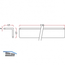 Schrankverbinder Corner 1, 17,6 x 17,6 x 78 mm, Kunststoff naturfarbig