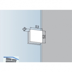 Schraubhalterung PT 90, Glasstrke 10 mm, silber eloxiert (07.021)