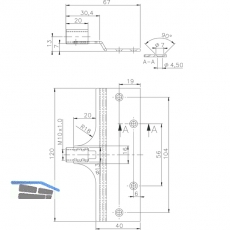 Aufnahmeelement fr M 10 x 1, Stahl verzinkt
