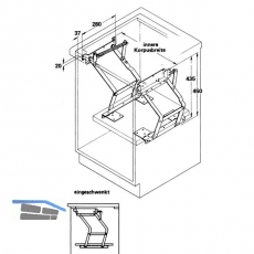 Parallel-Schwenkmechanik VA 362 PL, Stahl wei lackiert