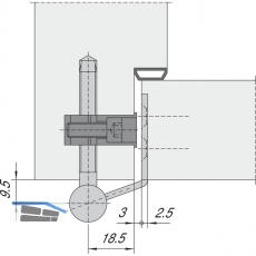 Klemmbock für Holzzargen V 3604, Stahl verzinkt