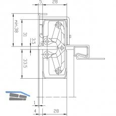 Trband TECTUS TE 340 3D FR, verdeckt, silberfrbig beschichtet