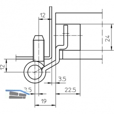 Trband VN 3747/100 Compact 3D,f. stumpfe Tren, Bandhhe 95 mm, Edelstahl matt