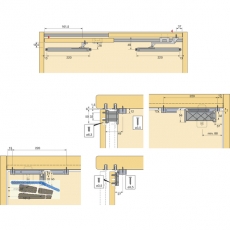 HETTICH SLIDE LINE 56 - Beschlgegrt., TK 40 Kg,3 trig