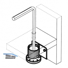 Hhenversteller zum Einschlagen 300, 38, Tragkr.100KG, FE blank/KS schwarz