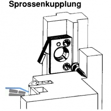 Sprossenkupplung fr Sprossenrahmen, Kunststoff dunkelbraun (11153)