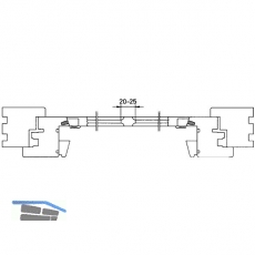 Sprossenkupplung zum Einbohren f. Sprossenkreuze, Kunststoff braun (12387)