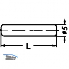 Steckbodentrger Stift, Bohr  5 mm, Lnge 24 mm, vernickelt, VPE 100 ST
