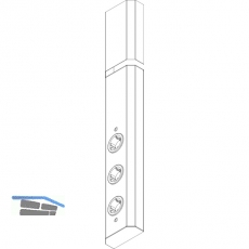 Power-Turm 1 230 V,3 Schukosteckdosen, Anschlusskabel 2000 mm mit Schukostecker