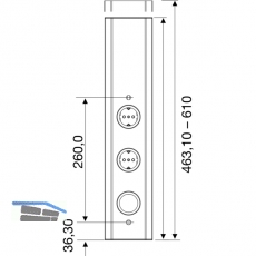 Power-Turm 2 230 V,2 Schukosteckdosen, Anschlusskabel 2000 mm mit Schukostecker