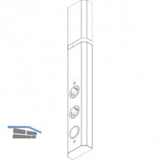 Power-Turm 2 230 V,2 Schukosteckdosen, Anschlusskabel 2000 mm mit Schukostecker