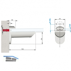 Tablar-Klemmtrger Kaiman, Materialstrke 7-41 mm,Zinkdruckguss silberfarbig